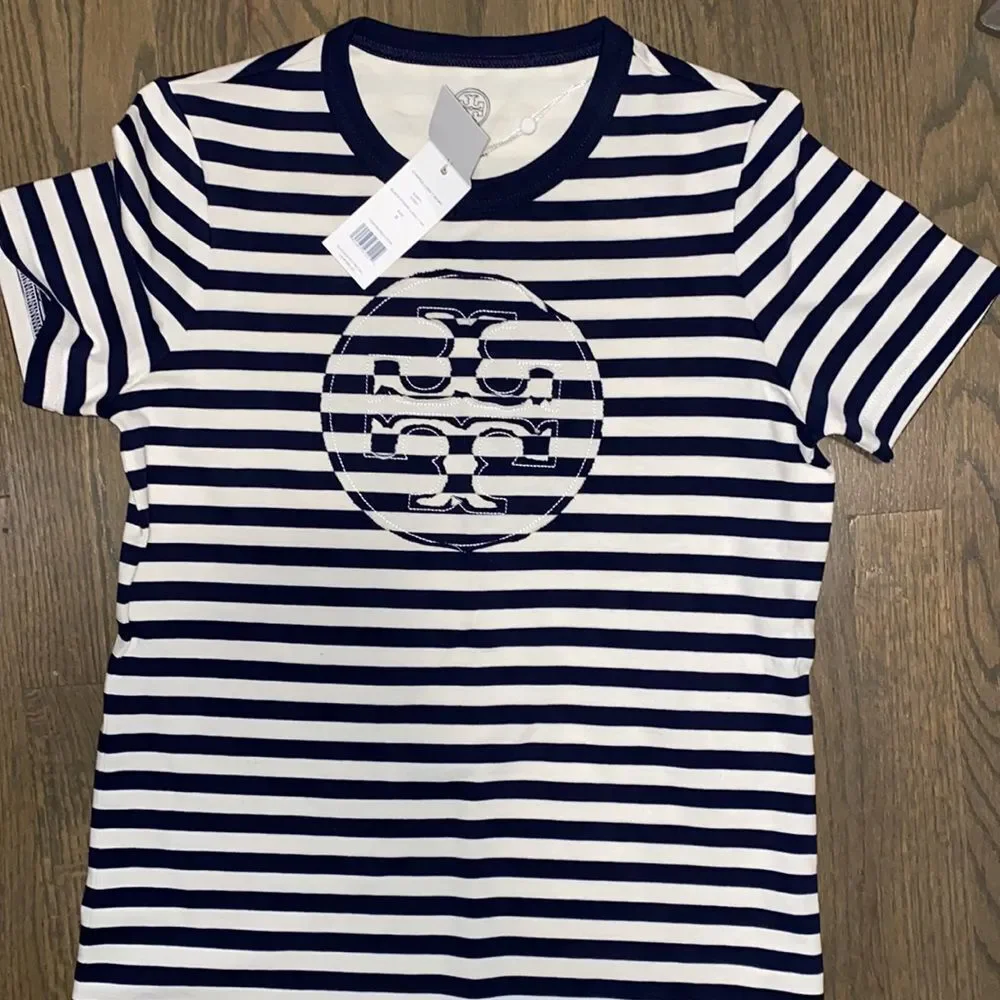 🎈SALE 🎈 Tory Burch Cotton t-shirt with Logo - Picture 6 of 12